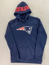 New England Patriots NFL Sideline Football Hoodie Sweatshirt Youth XL Blue