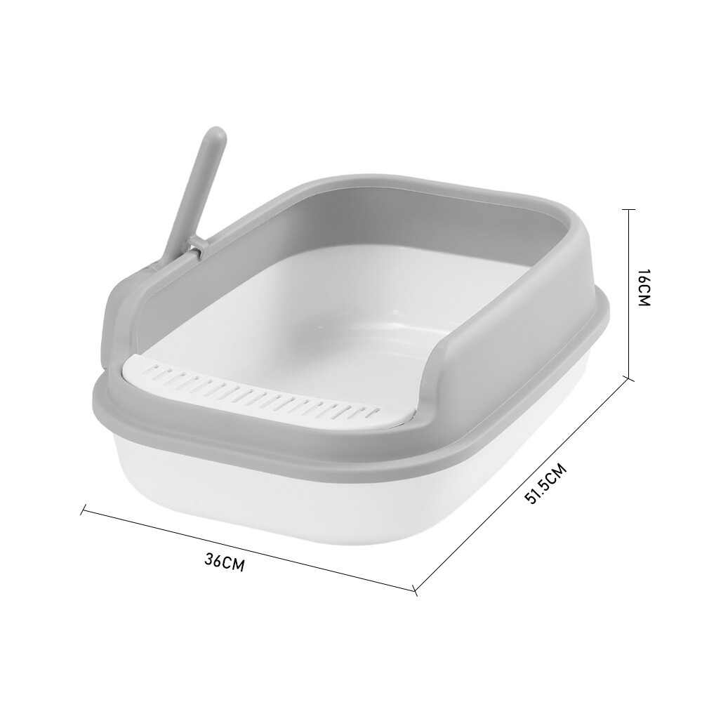 Large SemiOpen Cat Litter Tray Box Cat Litter Box AntiSplashing High