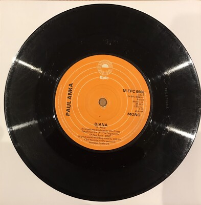 Paul Anka   Diana / Adam And Eve Epic   M EPC 2805 3 for 1 on post