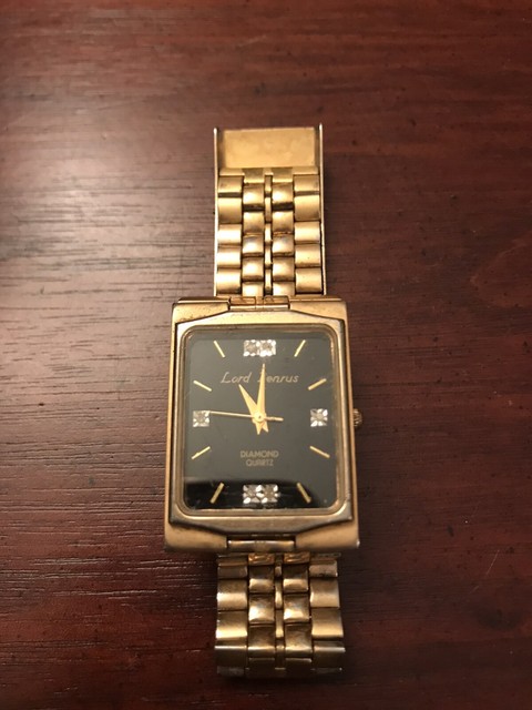 benrus watch genuine diamond quartz