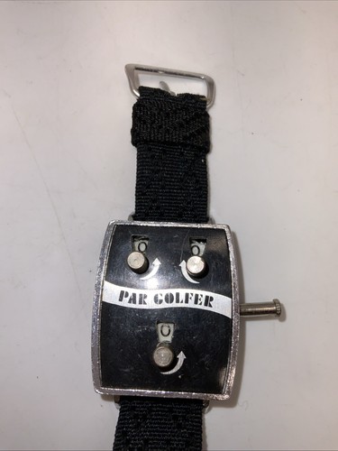 Vintage Par Golfer Golf Score Stroke Counter Watch Wrist Band Made in Hong Kong