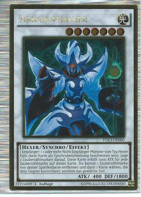 YU GI OH ARKANITMAGIER  PGL3-DE060 GOLD RARE 1.AUFLAGE