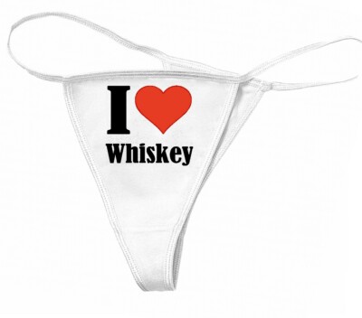 String Tanga I Love Whiskey das ideale Geschenk für Valentinstag Weihnachten TOP