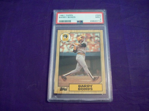 1987 TOPPS #320 BARRY BONDS ROOKIE CARD PSA 9
