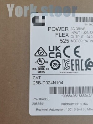 25B-D024N104  PowerFlex 525 AC Drive 25B D024N104 New Fastshipping