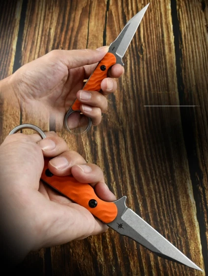 Cuchillo Toro Cinco Estrellas D2 Acero Cuchillo Recto G-10 Mango Exterior Cuchillo de Caza Foto 3 de 4