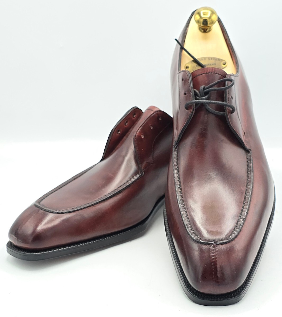 EDWARD GREEN BROWN LEATHER 3 EYELET DOVER OXFORD MENS SHOES EDWARD GREEN BROWN LEATHER 3 EYELET DOVER OXFORD MENS SHOES