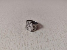 Antique Silver Berber Ring With Enamel from Morocco