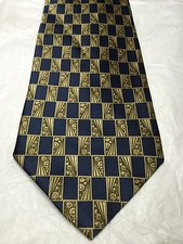 TODAY'S MAN MENS TIE BLUE WITH GOLD 4 x 60