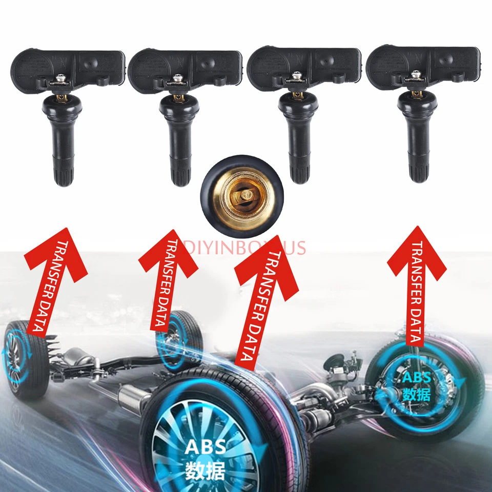 4 Pack OEM TPMS For Ford Motorcraft DE8T-1A180-AA Genuine Tire Pressure Sensor - Изображение 3 из 4