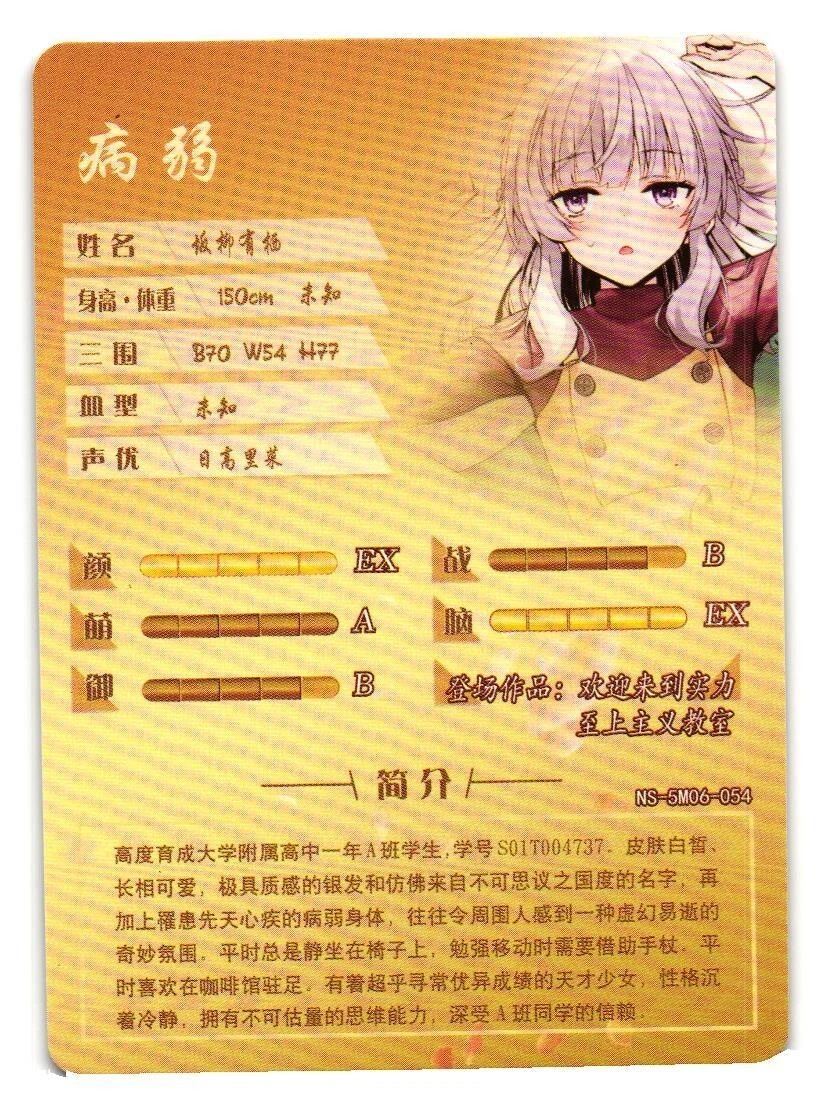 Arisu Sakayanagi SSR NS-5M06-054 Goddess Story Anime Waifu Card