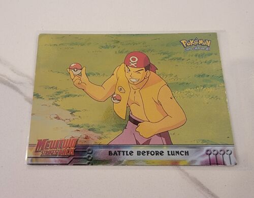 POKEMON 1999 TOPPS MOVIE ANIMATION EDITION BATTLE BEFORE FOIL BLUE LOGO MP - Picture 1 of 2