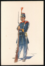 AK Belgische Milit&auml;runiformen Infanterie de Ligne -1853- (1029)
