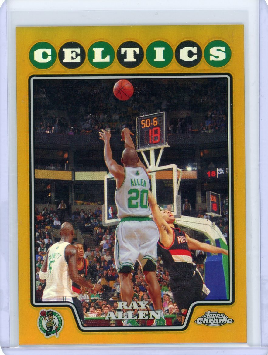 2008/09 Topps Chrome Gold Refractor #20 Ray Allen #06/50