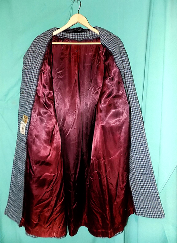 RARE! Vtg 30s WOMEN'S HARRIS TWEED COAT, VELVET COLLAR, FULLY LINED, 39" CH,40"W - Picture 7 of 10