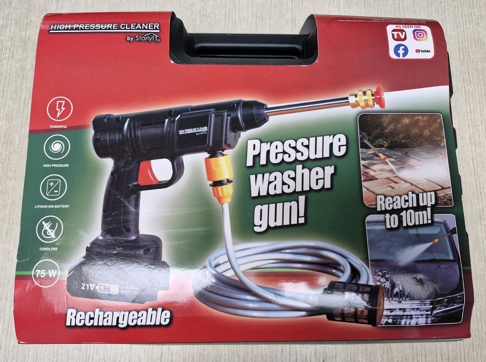 Nettoyeur haute pression sans fil Venteo Starlyf pour laver votre auto