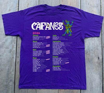 NEW Caifanes Band 2026 Tour Date T Shirt Purple Full Size S-5XL