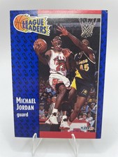 Fleer 1991-92 League Leaders Michael Jordan #220 Chicago Bulls Basketball Card