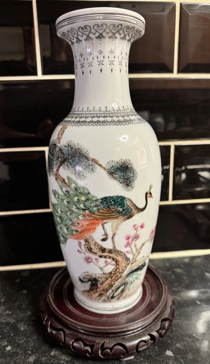 孔雀花瓶中国古董花瓶| eBay