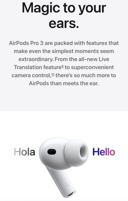 NEW SEALED W/ AppleCare+ Apple AirPods Pro 3 Heart Rate Sensor