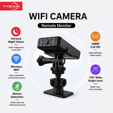 Mini 1080 WiFi Security Camera with Adjustable Mount Stand Wireless Home Monitor
