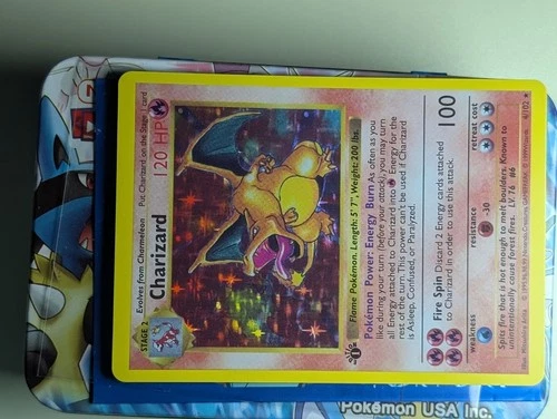 New Listing1999 Pokemon Charizard Base Set Shadowless 1st Edition Holo #4 New Cert PSA 1
