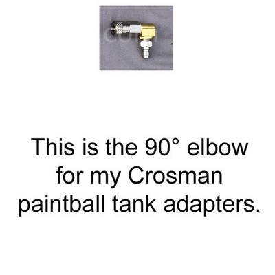 90 Degree Elbow for Crosman 2240 2250 1077 Powerlet to Paintball Tank Adapters