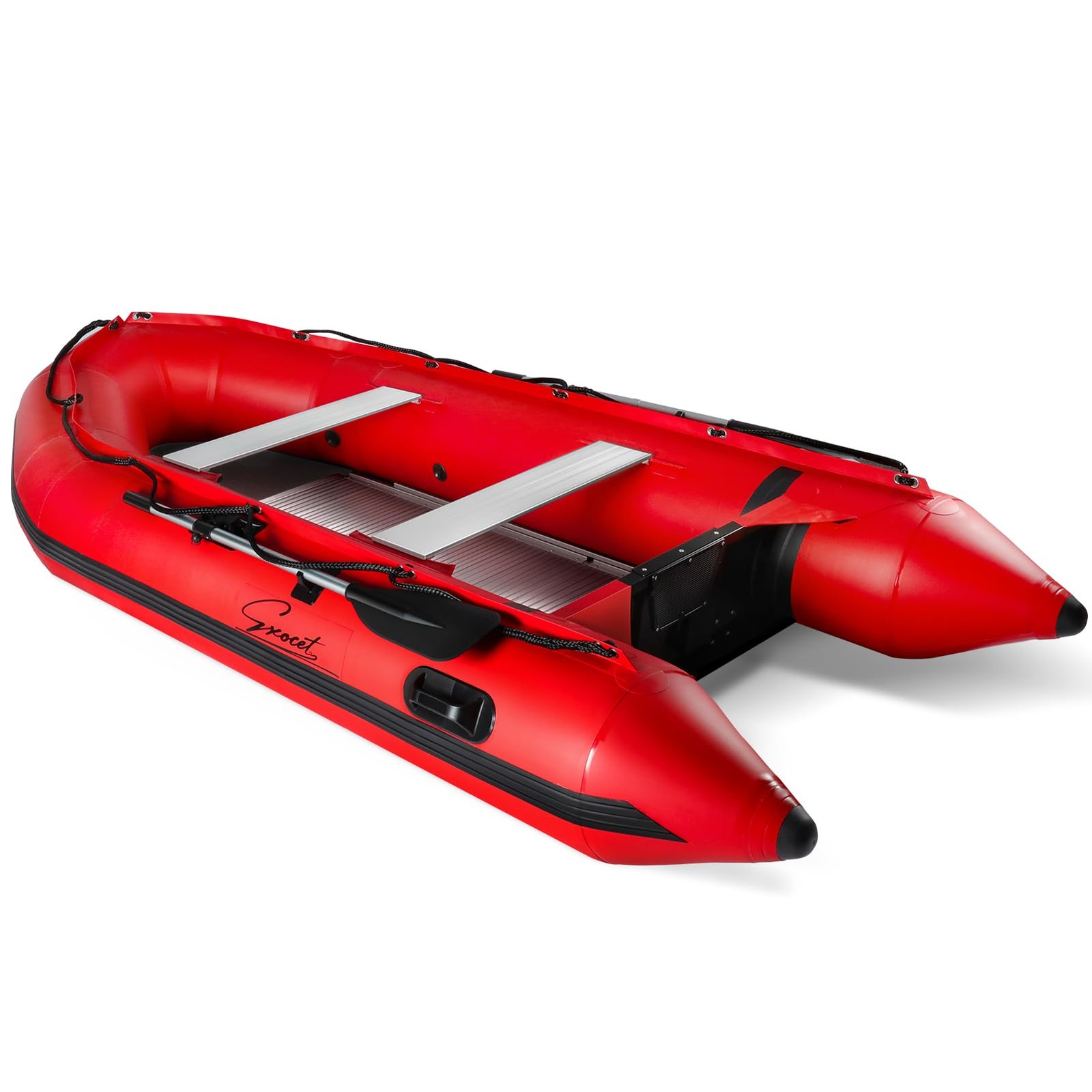 EXOCET 2-8P Inflatable Dinghy Boat USCG PVC V-Hull Alum Floor 5-15HP Motor