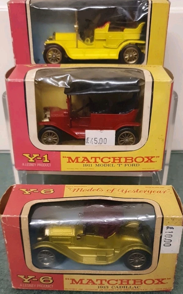 3 DREI MATCHBOX MODELLE VON YESTERYEAR Y-1 MODEL T FORD Y-5 PEUGEOT Y-6 CADILLAC - Bild 2 von 4