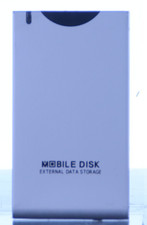 Vintage Mobile Disk Portable External Hard Drive 2.5 Inch Silver Metal USB