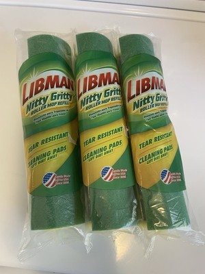 LOT of (3) Libman Nitty Gritty Roller Mop Refill Tear Resistant Mop Heads 02011