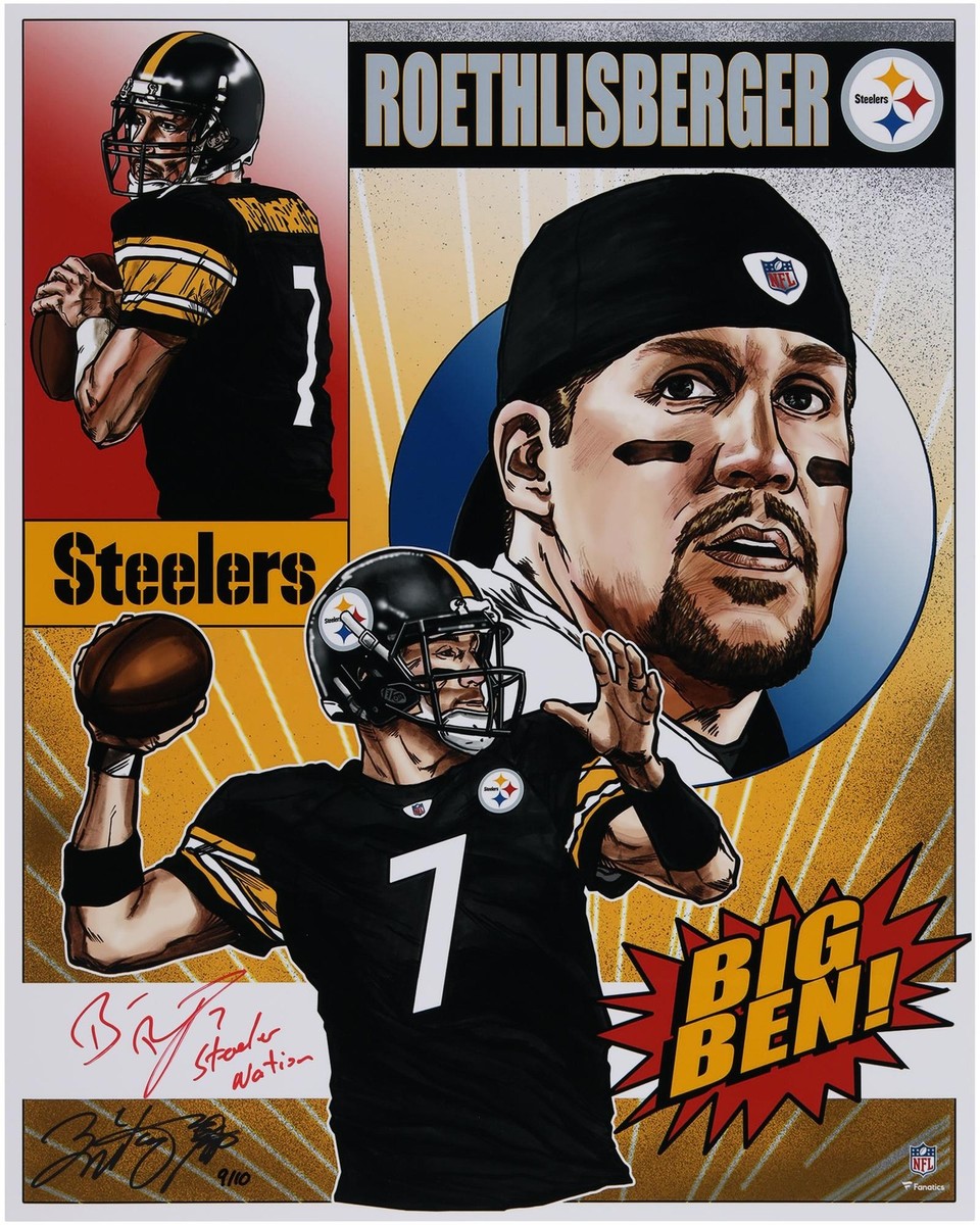 Ben Roethlisberger Steelers Signed 16x20 Photo Print w/Insc