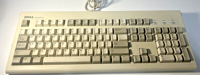 Dell QuietKey SK-8000 Wired PS/2 Keyboard Beige Grey Vintage 035KKW Rev A00