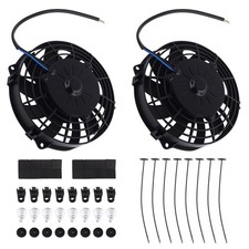 2x 7inch 7 Electric Cooling Fan Assembly Universal Radiator 2900rpm 800cfm