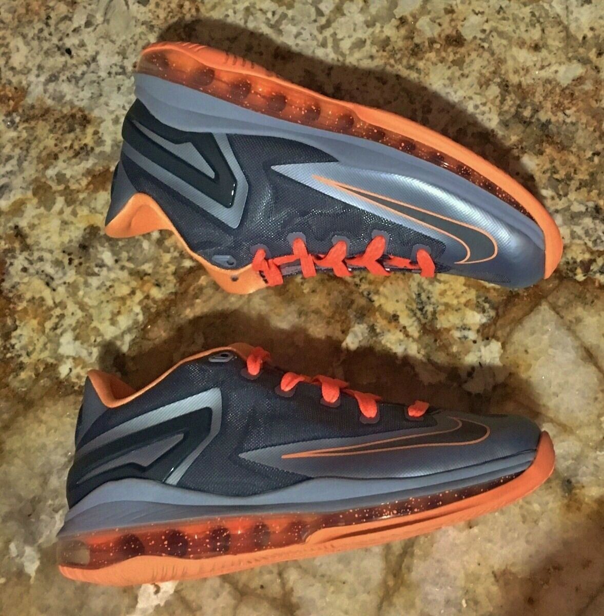 NIKE LeBron XI 11 Low Magnet Grey Silver Basketball Shoes NEW Boys Girls 3.5 7 thumbnail 2