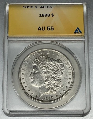 1898 ANACS AU 55 Morgan Silver Dollar, United States of America Silver $1 - P302