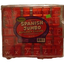 Learning Resources Lowercase Spanish Jumbo Tracing Alphabet Stamps In Case