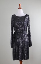 ANN TAYLOR NWT $159 Sequin Embellished Holiday Belted Dress Size Small