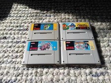 Super Nintendo SNES Cartridge Bundle PAL x 4 Yoshi