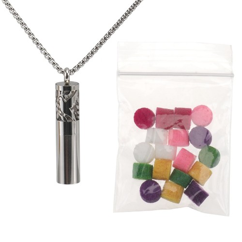 Holibanna 2 Ensembles Colliers Aromathérapie Hommes - Pendentifs Diffuseurs Huiles Essentielles
