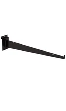14 inch Black Shelf Bracket for Slatwall - Pack of 5