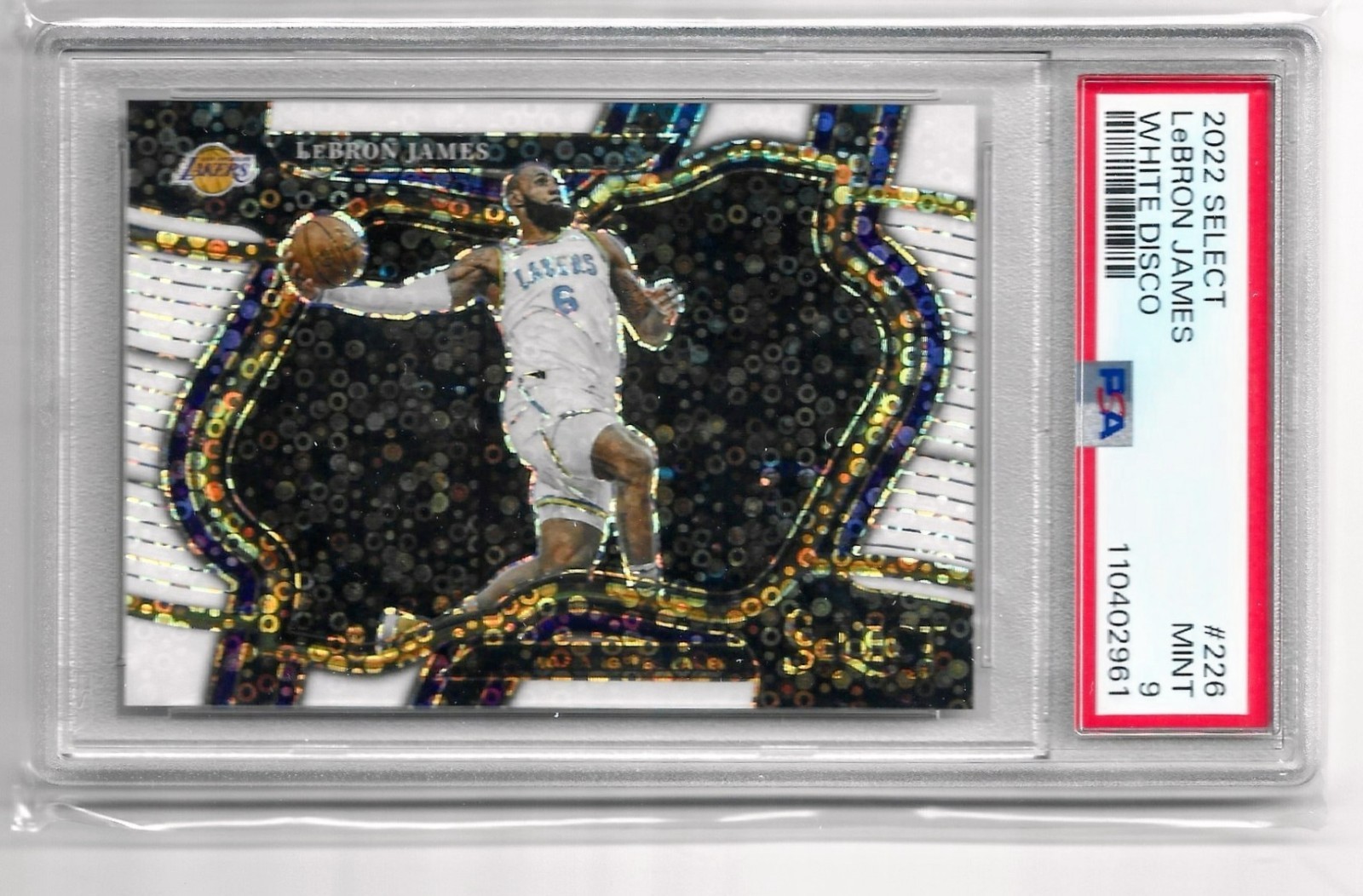 2022-23 Panini Select - Courtside LeBron James #226 White Disco Prizm /75