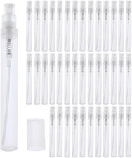 40pcs Mini Spray Bottles, 5ml Plastic Refillable Empty Fine Mist 40pcs, Clear 