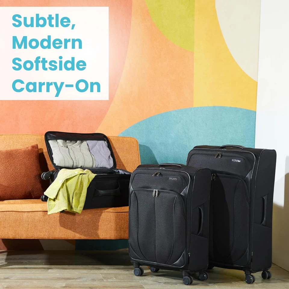 American Tourister 4 KIX 2.0 Expandible Lado Suave 20 SPINNER, Clásico Azul Foto 2 de 4