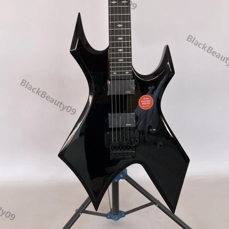 NJ Warlock Guitare Électrique Frettes Inox Arrondies Vibrato FR Envoi Rapide - Photo 1/4