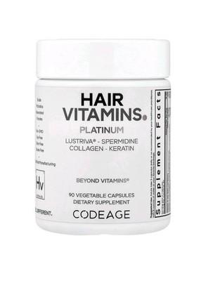 Codeage Hair Vitamins, Platinum, 90 Vegetable Capsules