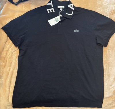 Lacoste Poloshirt Herren. Gr. XXL. Schwarz Kurzarm. Neu
