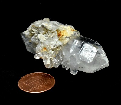 140ct 57mm Faden Quarz Point Cluster Edelstein Kristall Mineral Probe Pakistan