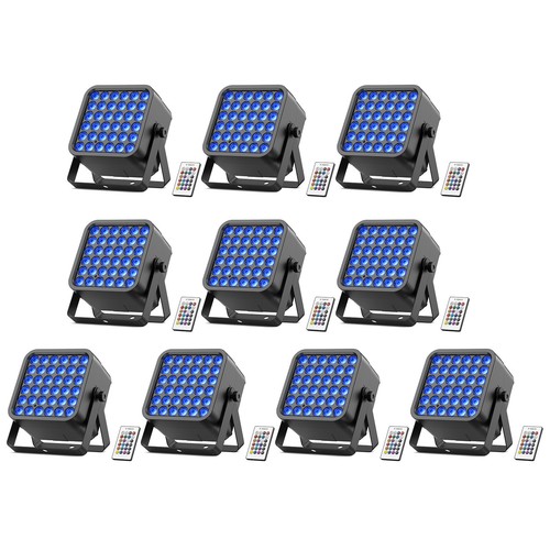 Batería Inalámbrica 72W Potencia RGB 36LED PAR Luz DMX512 Escenario Disco Par Can Luz - Imagen 14 de 21