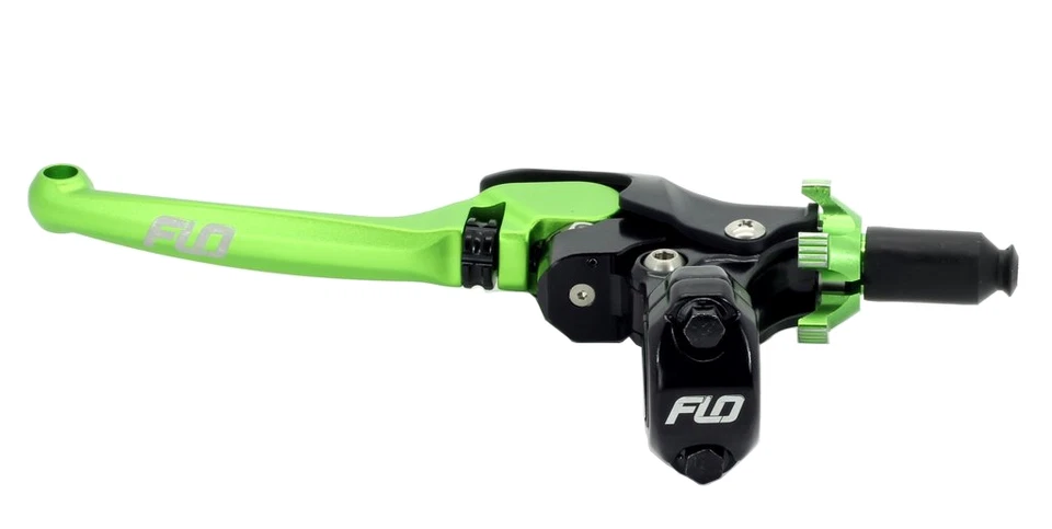 Conjunto de palanca de embrague Honda Yamaha Suzuki Kawasaki de Flo Motorsports verde Foto 2 de 4